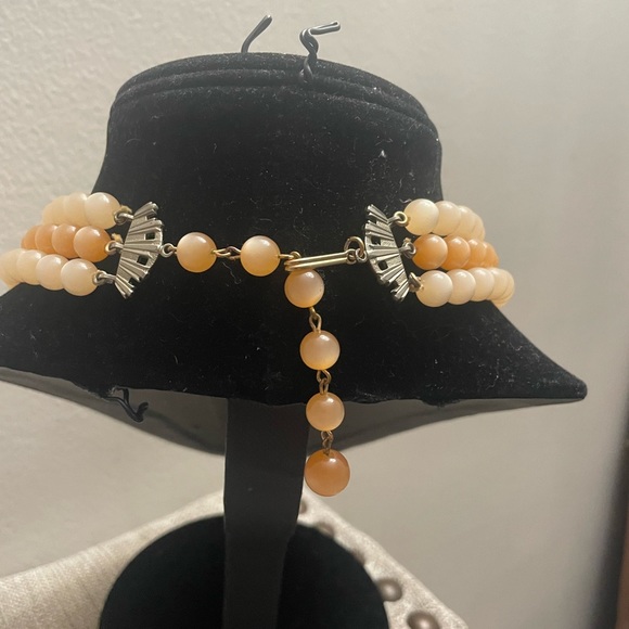 Western Germany 3 tier necklace with earrings to match - Picture 8 of 15